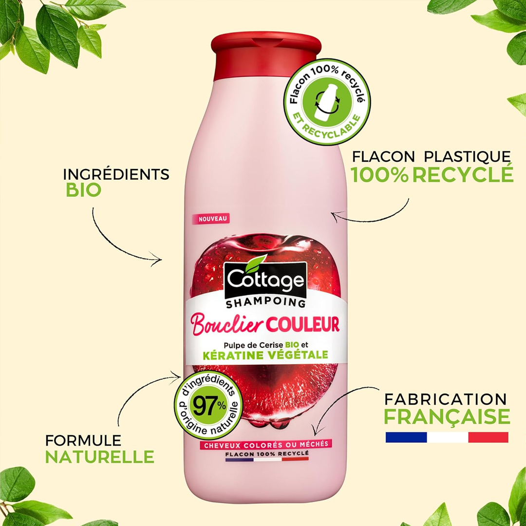 COTTAGE | SHAMPOOING BOUCLIER COULEUR À LA PULPE DE CERISE BIO