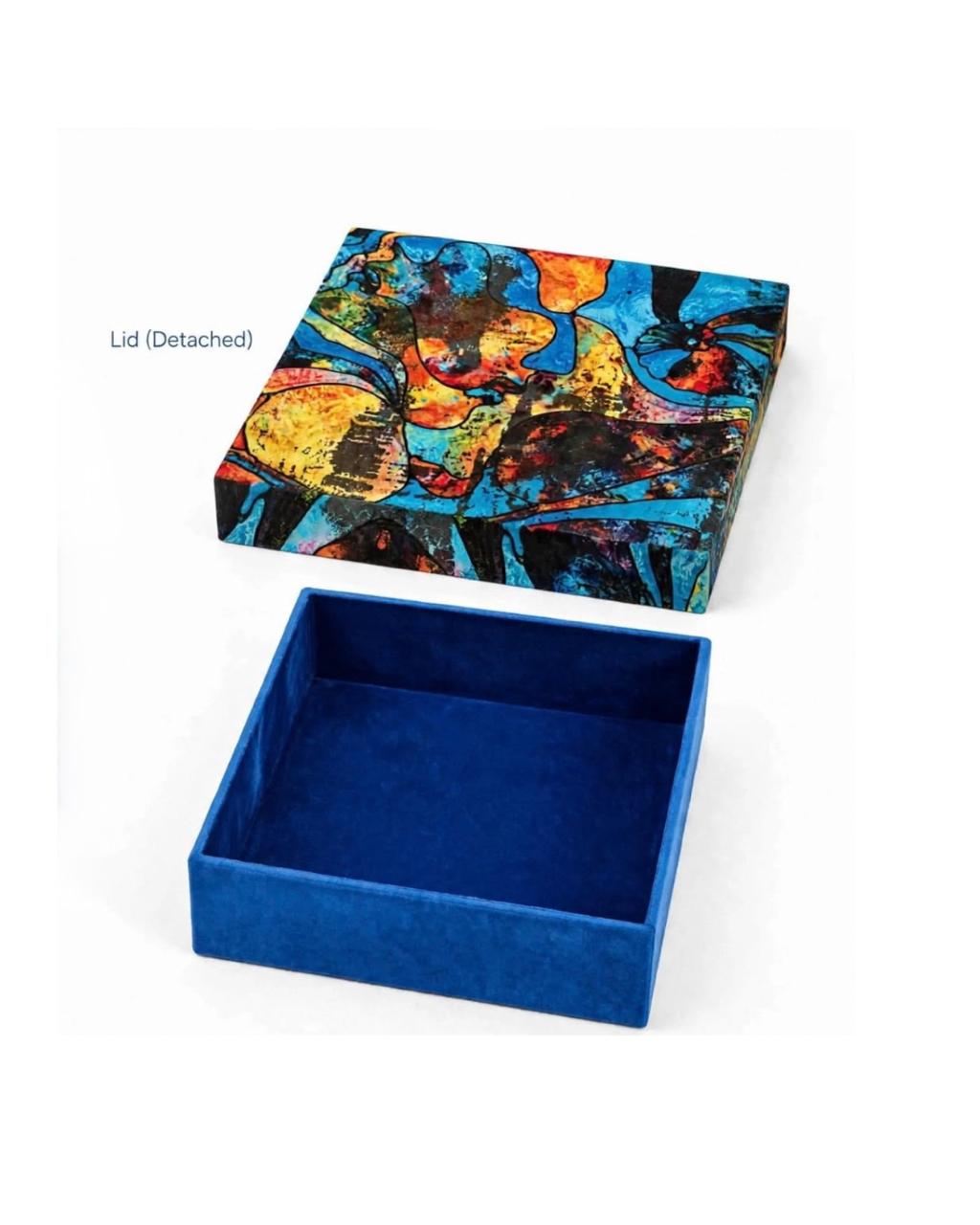 COFFRET | BOITE VELOURS ART BLEU