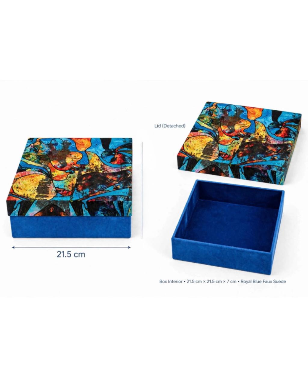 COFFRET | BOITE VELOURS ART BLEU